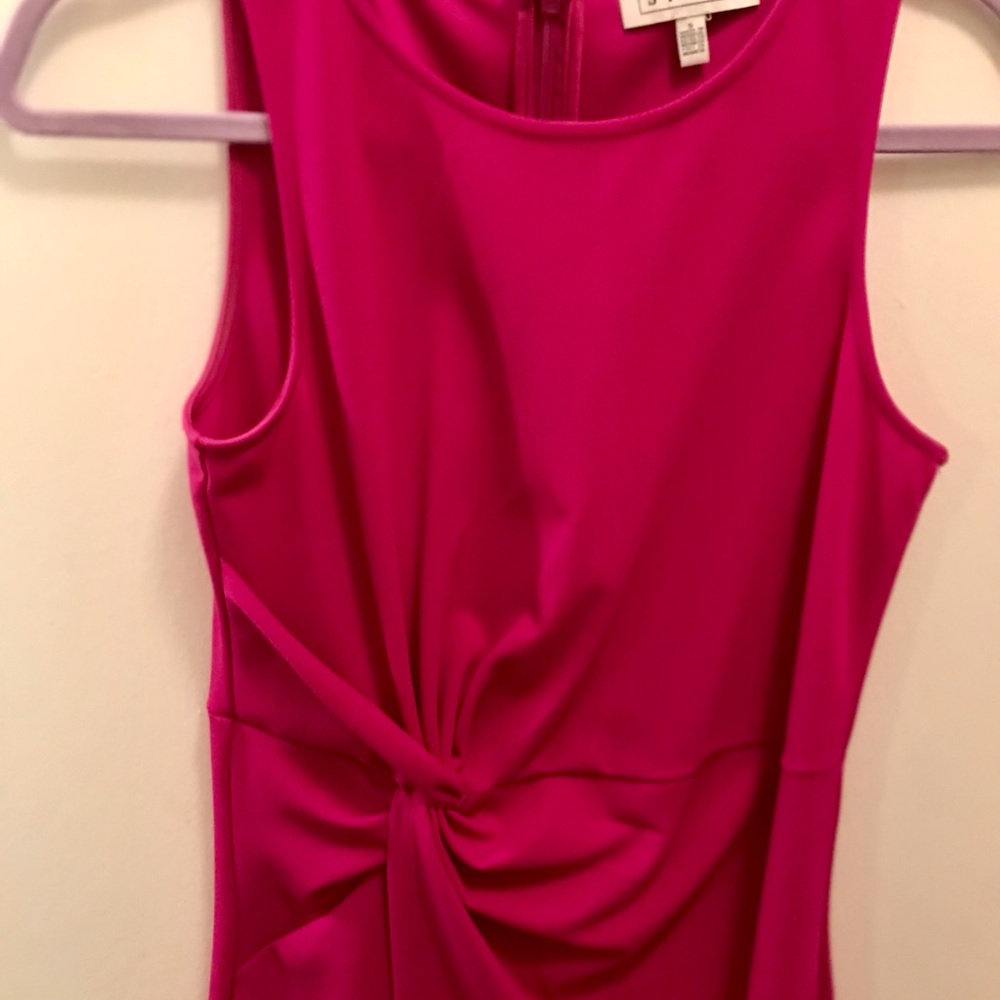 Siena Studio Vibrant Pink Knot Midi Dress - Picture 3 of 7